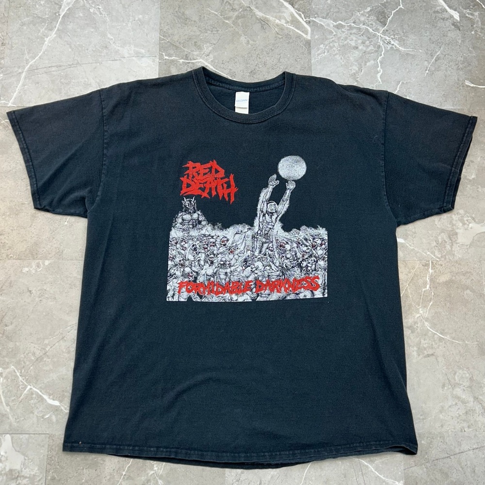 Red Death Formidable Darkness Graphic Tour Tee Men XL Thrash Metal Punk Hardcore